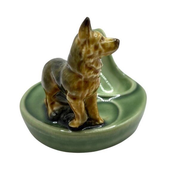 Vintage WADE England German Shepherd Ornamental Dog Figurine Tobacco Pipe Rest - Picture 5 of 8